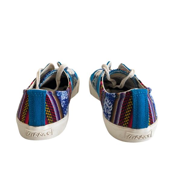Inkkas Bluebird Low Top Multicolor Blue Lace-Up Sneakers Women's 9 / Men's 7 - Picture 4 of 6